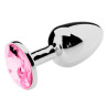 Generique Plug Bijou Strass Rose - MEDIUM 7 x 3.4cm
